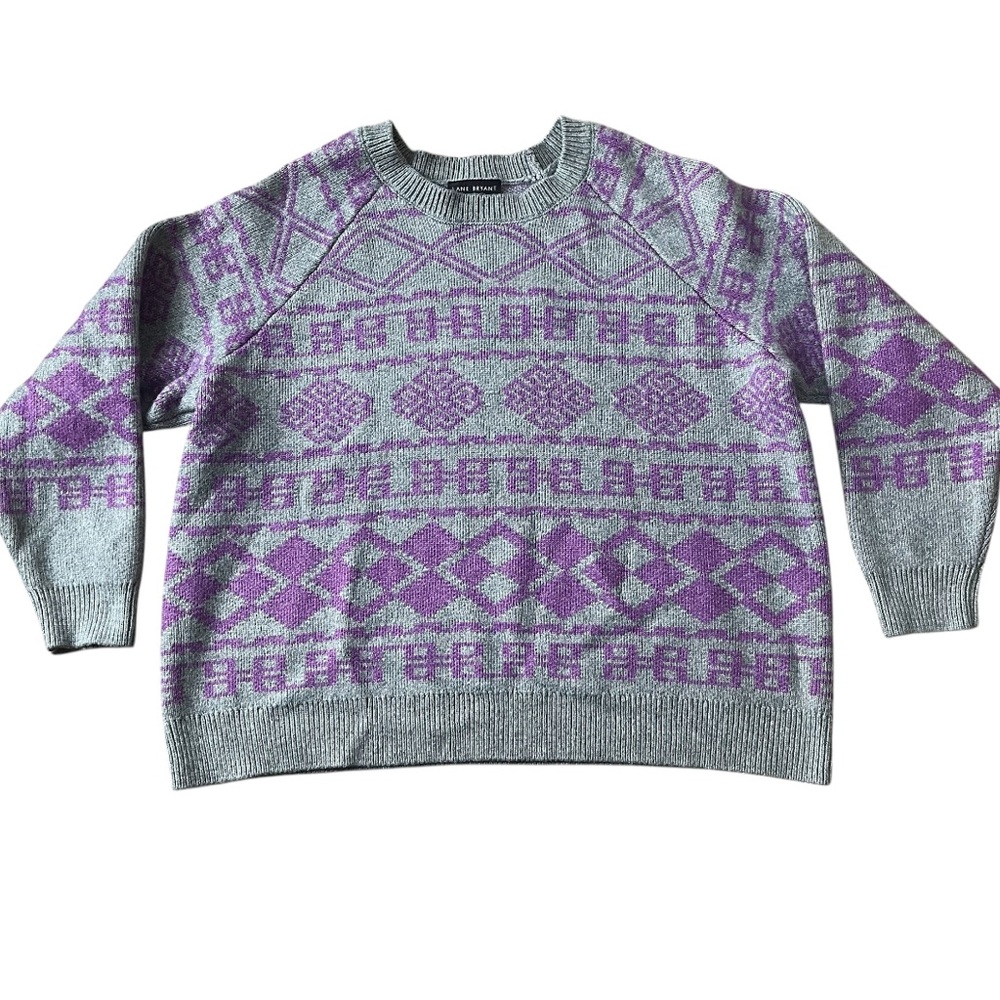 Lane Bryant Crew-Neck Jacquard Sweater plus size 26/28
